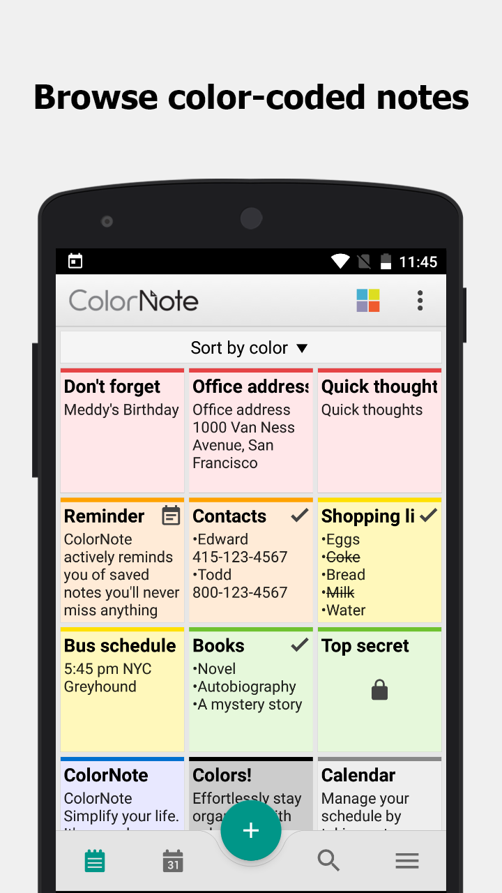 اسکرین شات 7 برنامه ColorNote Notepad Notes