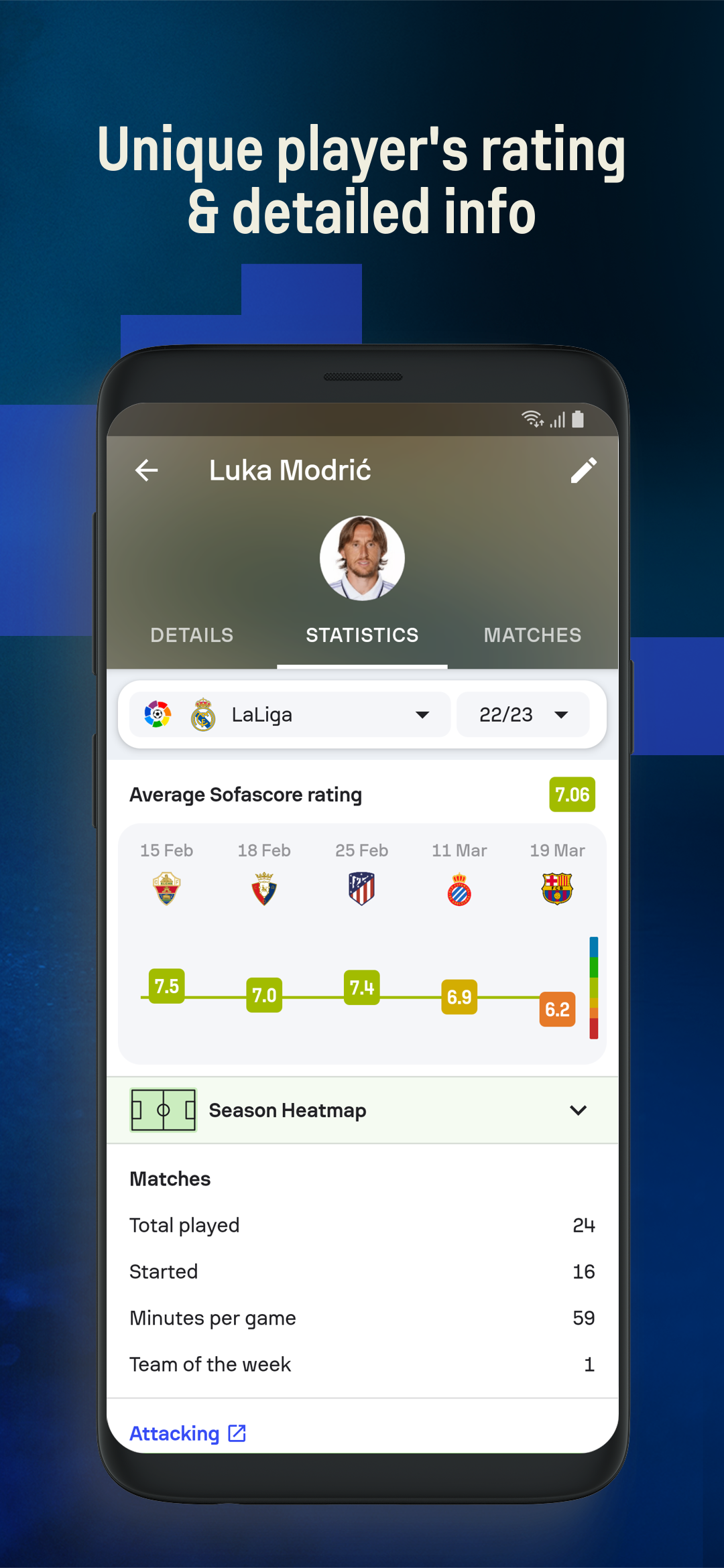 اسکرین شات 7 برنامه Sofascore - Sports live scores