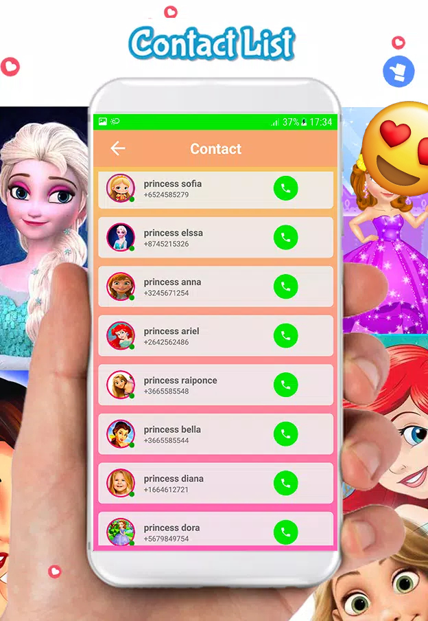 اسکرین شات 5 برنامه fake video call with princess