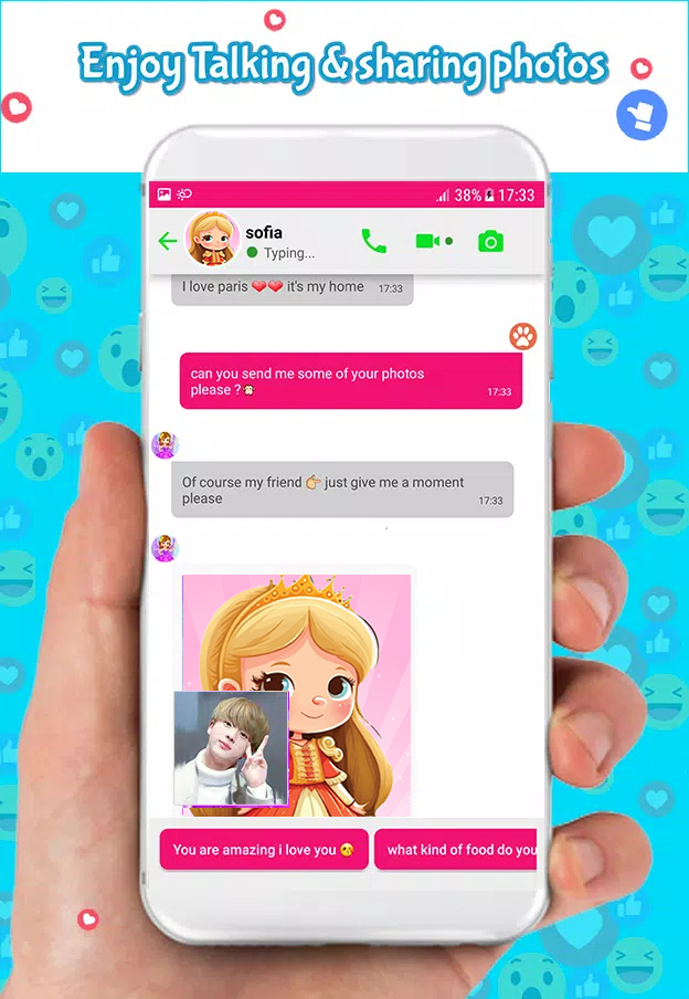 اسکرین شات 2 برنامه fake video call with princess