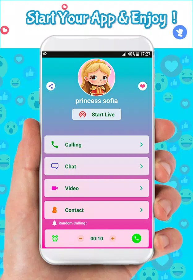 اسکرین شات 1 برنامه fake video call with princess