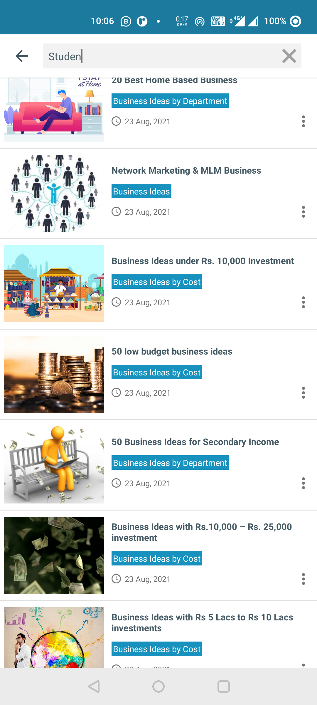 اسکرین شات 6 برنامه StartUp Ideas : 1000+ ideas