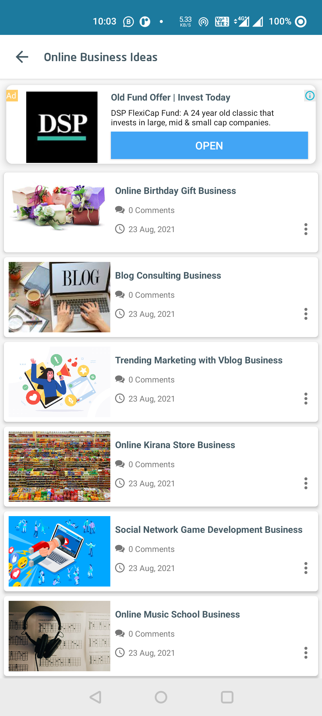 اسکرین شات 4 برنامه StartUp Ideas : 1000+ ideas