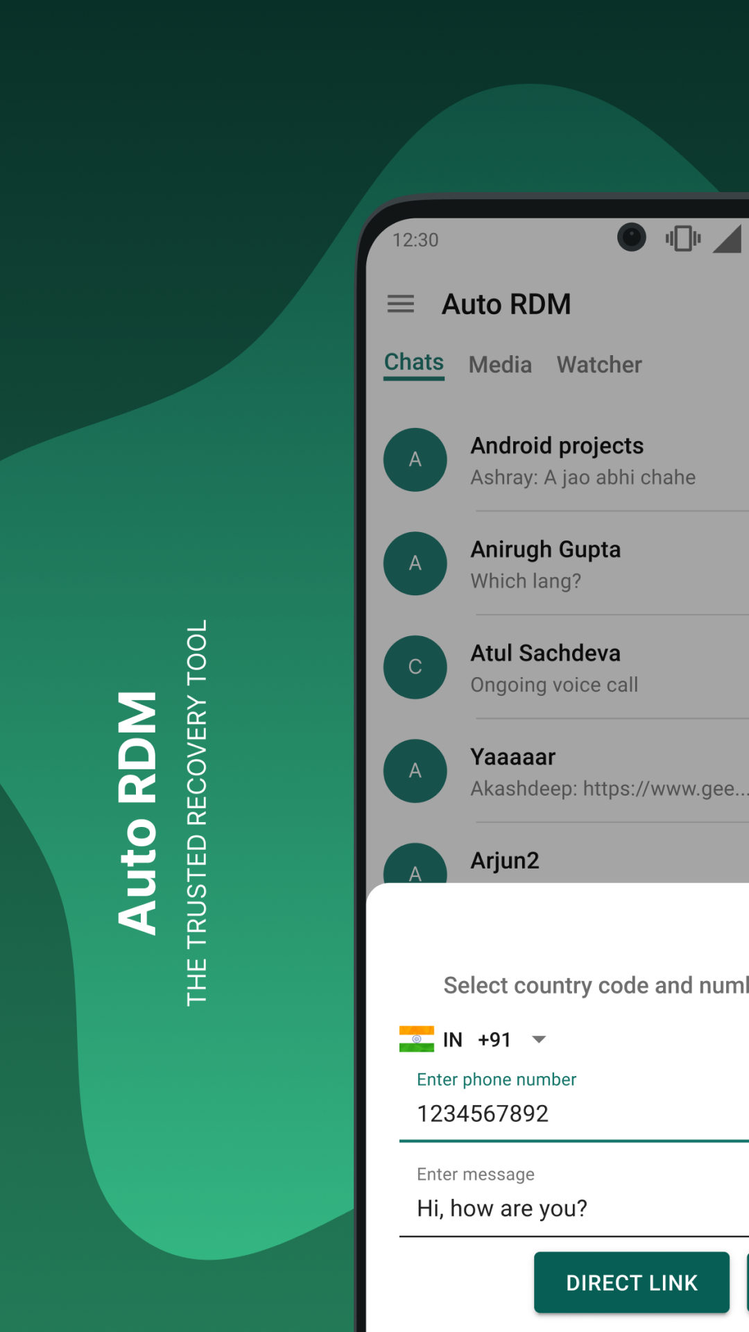 اسکرین شات 5 برنامه Auto RDM - Recover Deleted Messages &amp; status saver