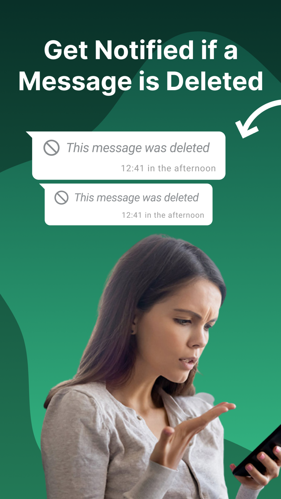 اسکرین شات 2 برنامه Auto RDM - Recover Deleted Messages &amp; status saver