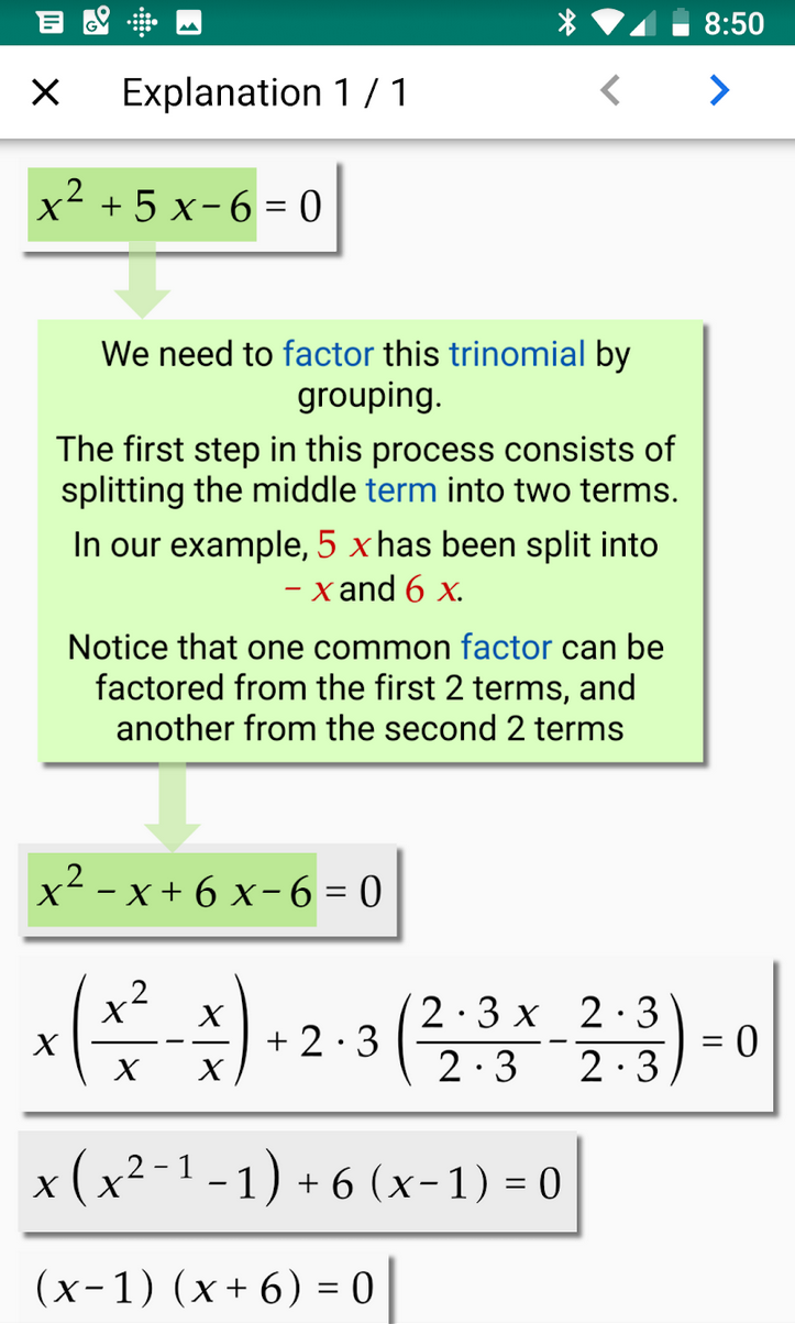 اسکرین شات 3 برنامه ALGEBRATOR-step-by-step solver