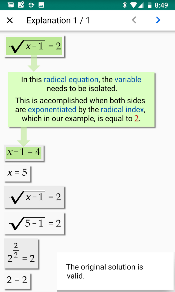 اسکرین شات 7 برنامه Algebrator-step-by-step solver