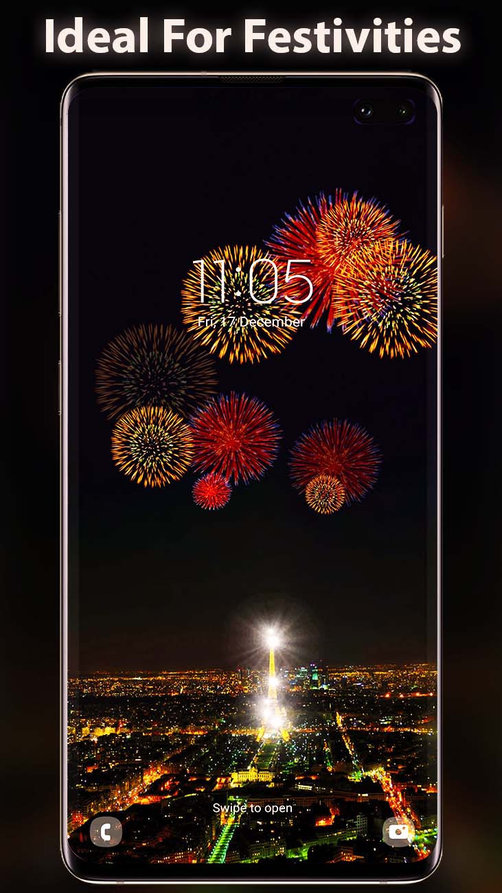 اسکرین شات 5 برنامه Fireworks Live Wallpaper