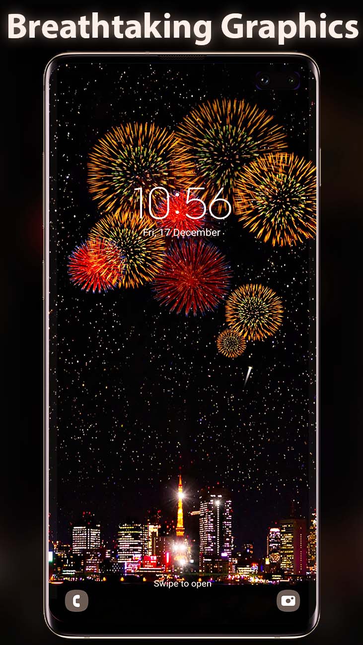اسکرین شات 2 برنامه Fireworks Live Wallpaper