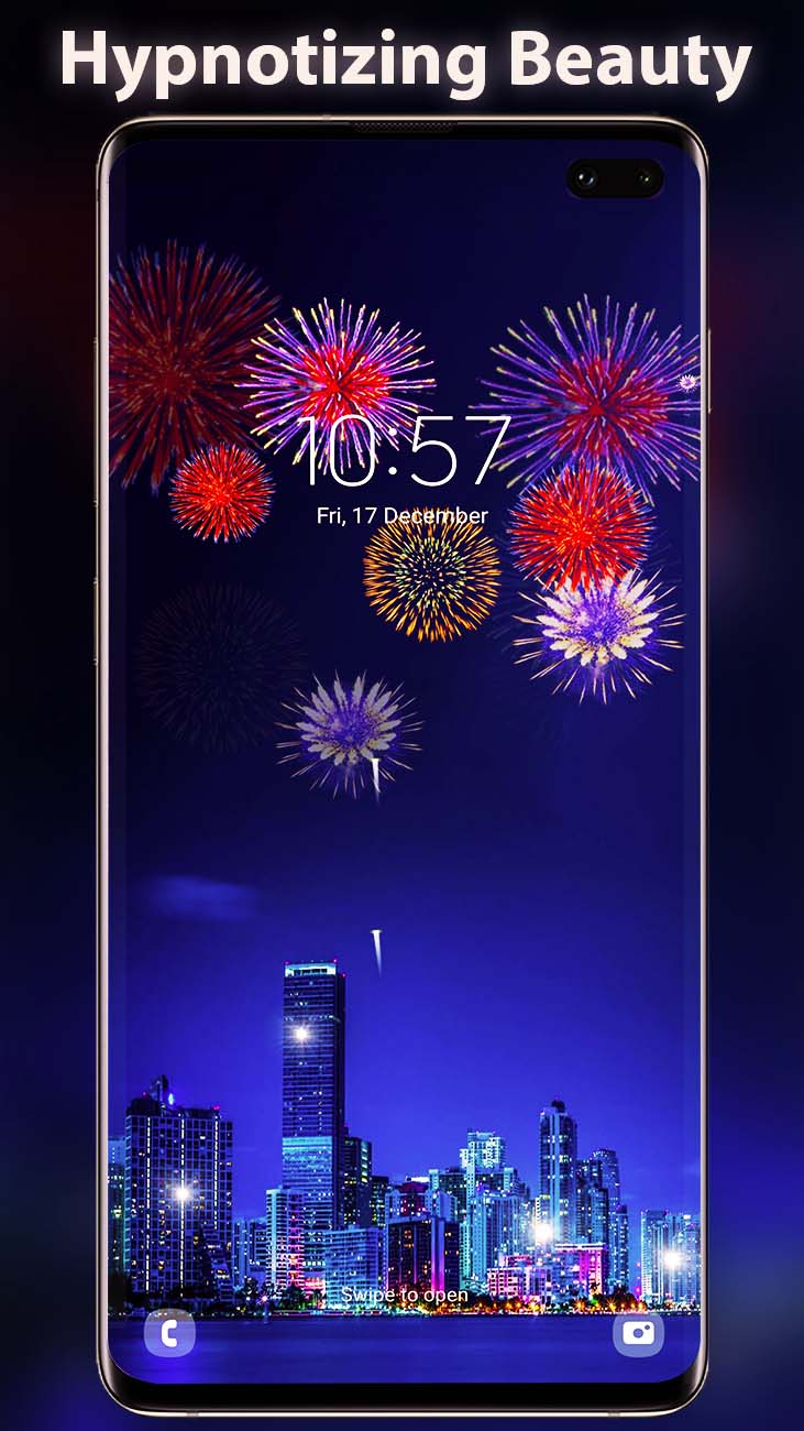 اسکرین شات 3 برنامه Fireworks Live Wallpaper