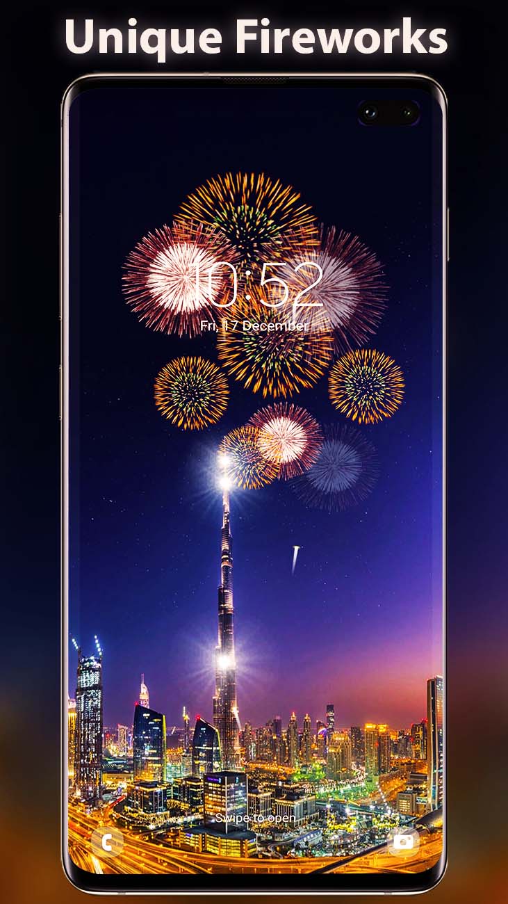 اسکرین شات 1 برنامه Fireworks Live Wallpaper