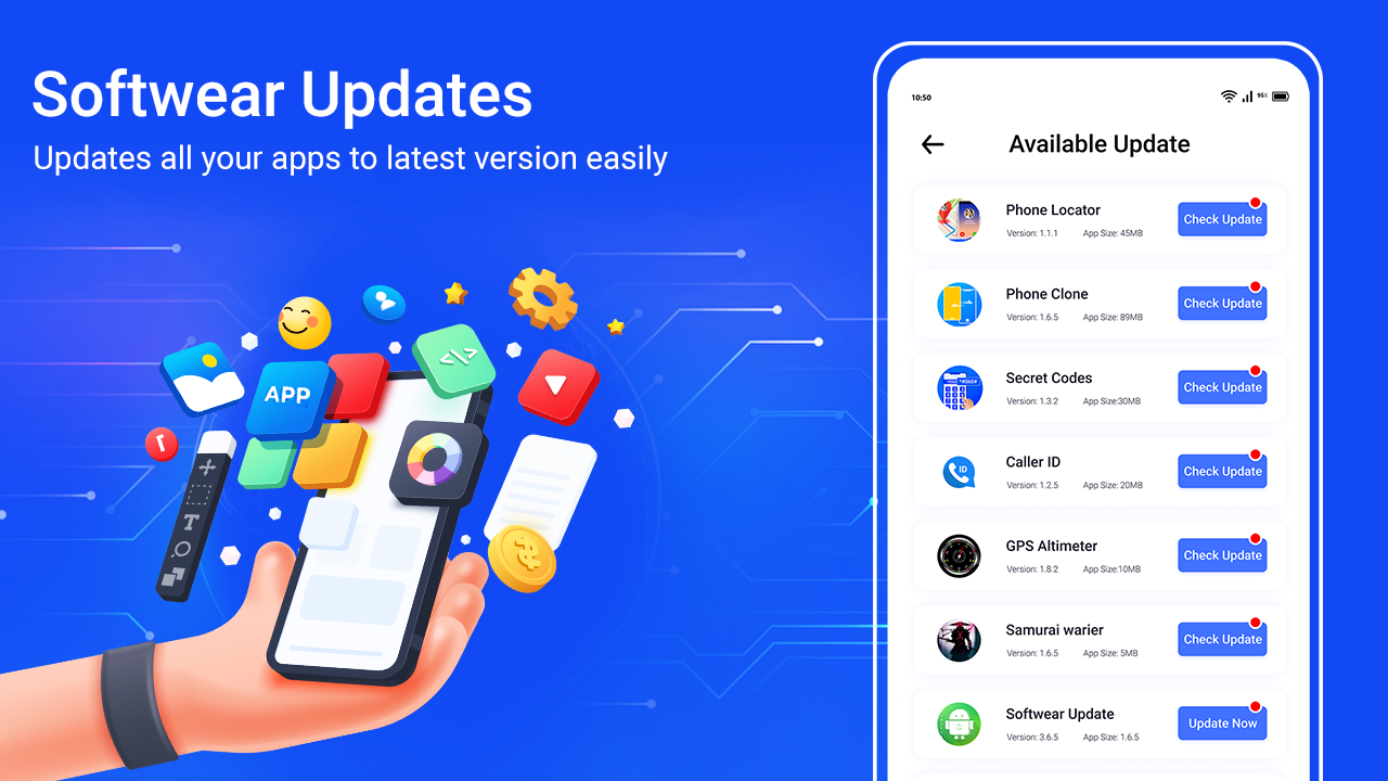 اسکرین شات 1 برنامه Update Software App: Updates