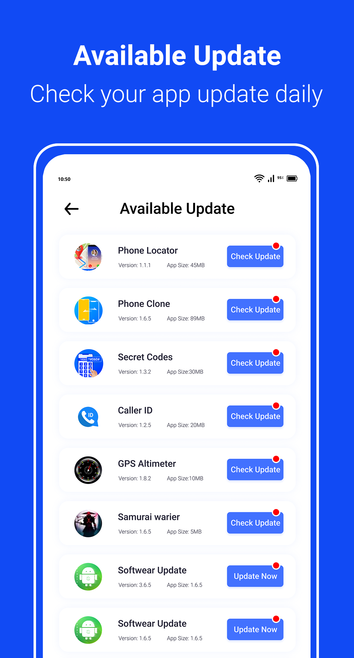 اسکرین شات 3 برنامه Update Software App: Updates