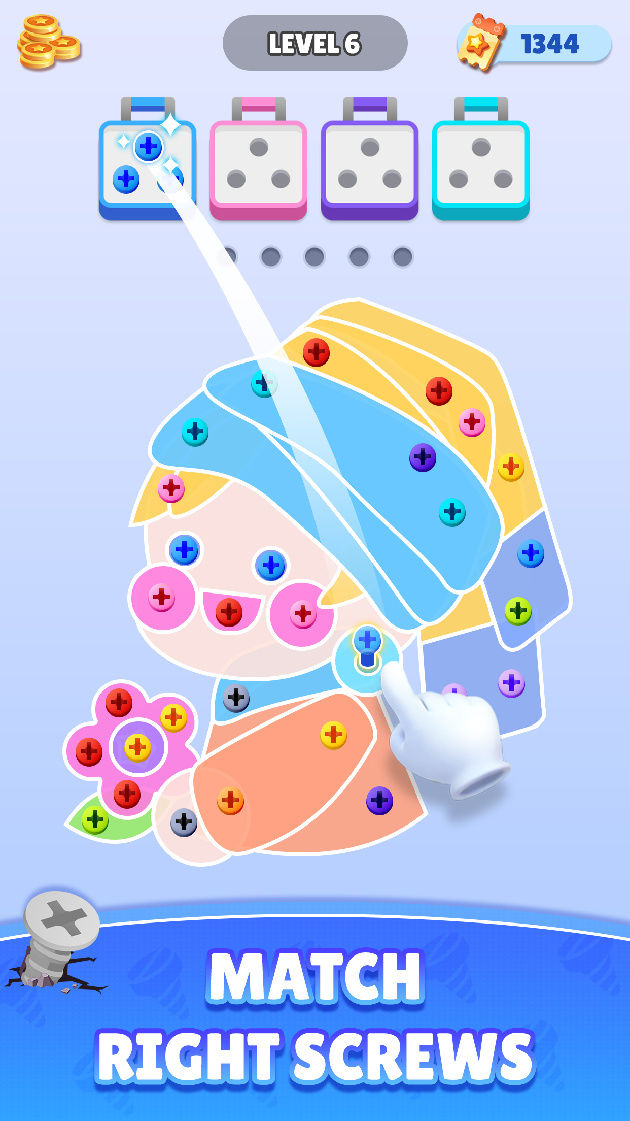 اسکرین شات 1 بازی Screw Snap: Nuts & Bolts Jam