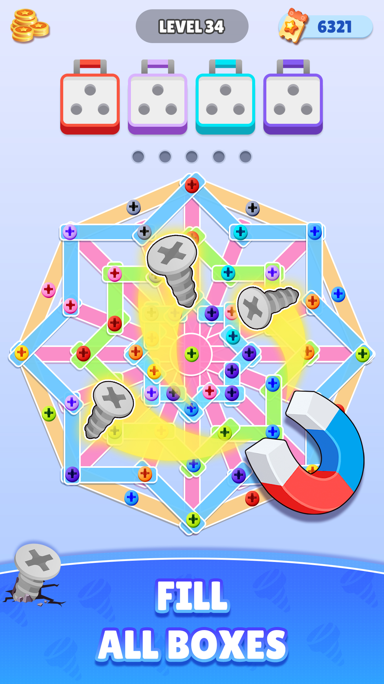 اسکرین شات 2 بازی Screw Snap: Nuts & Bolts Jam