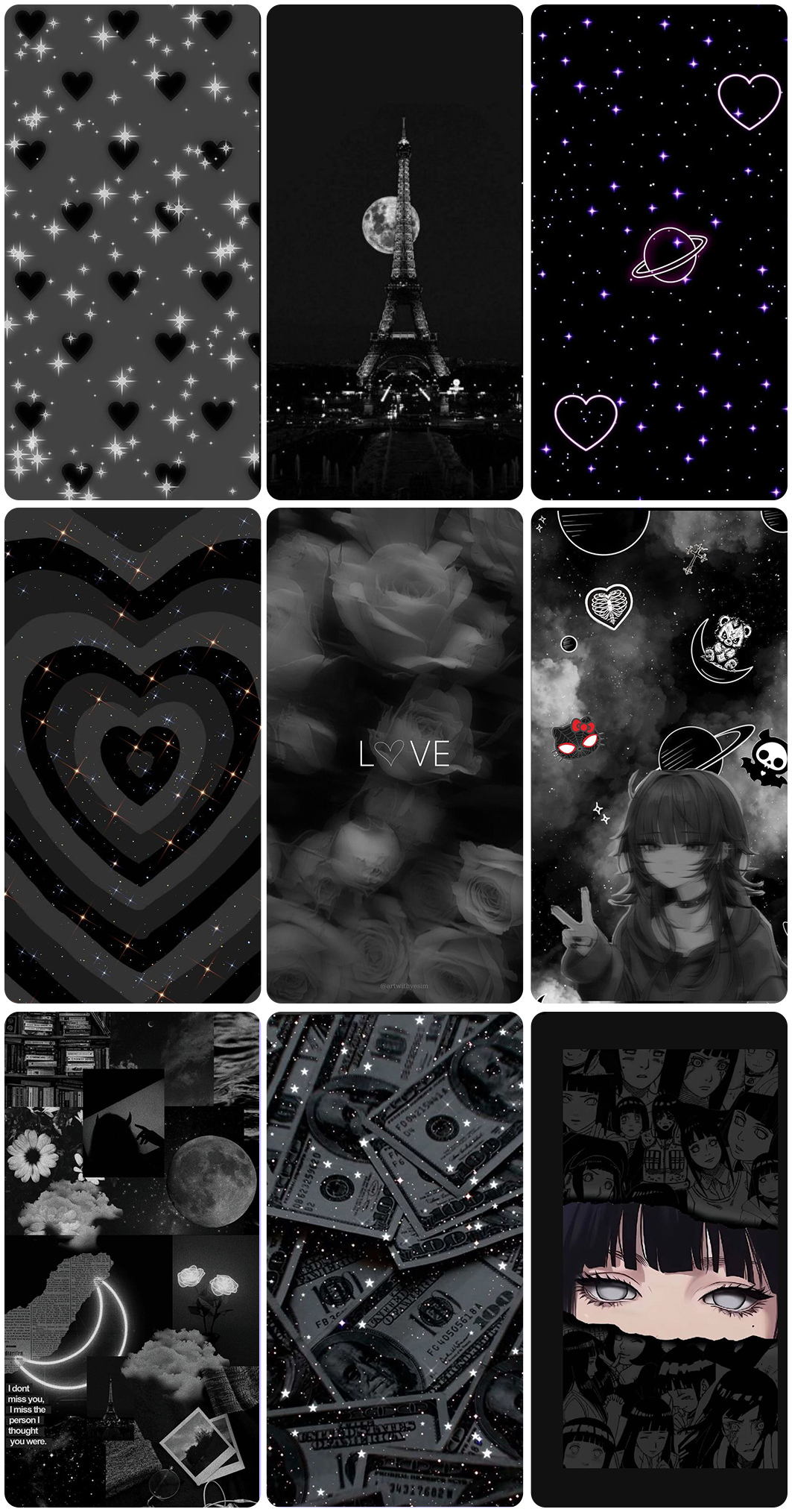 اسکرین شات 3 برنامه Black Art aesthetic Wallpaper