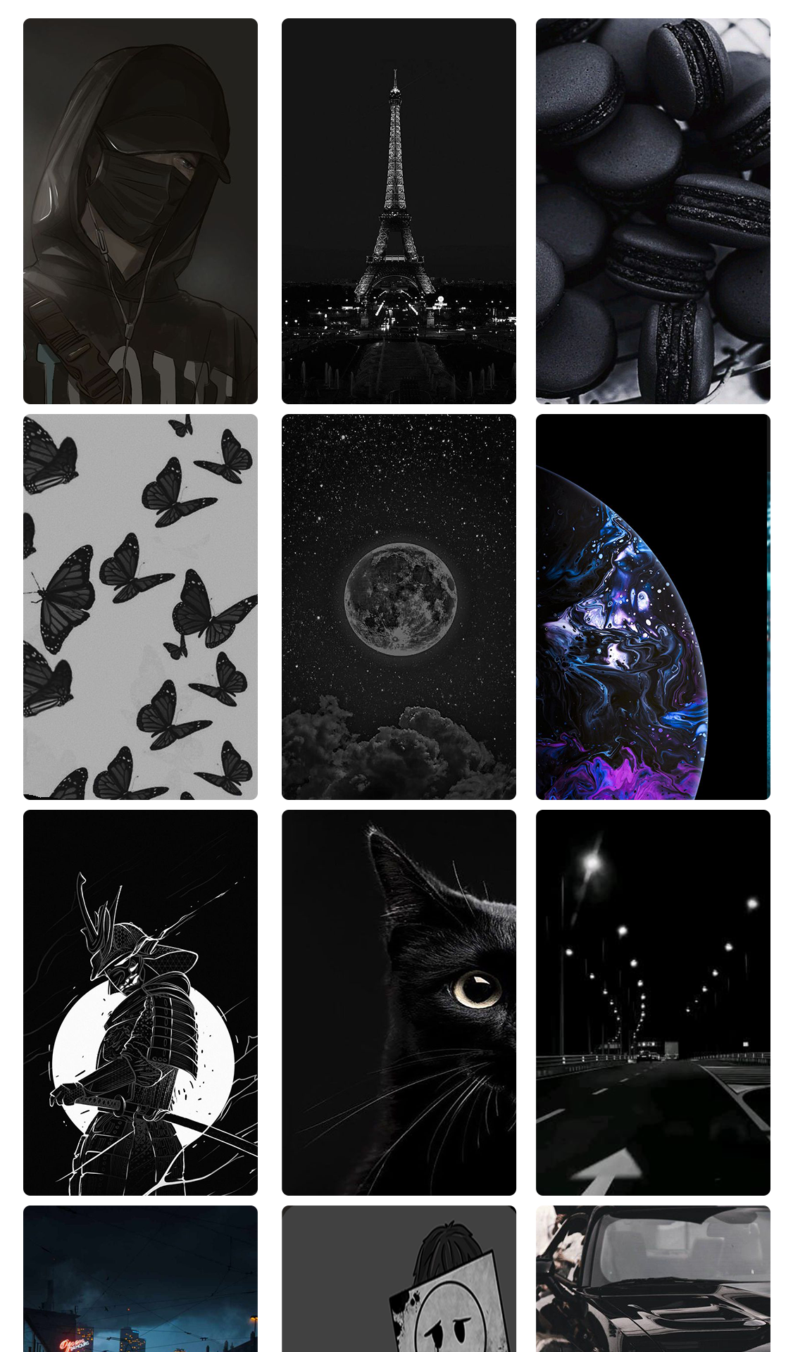 اسکرین شات 1 برنامه Black Wallpaper HD background