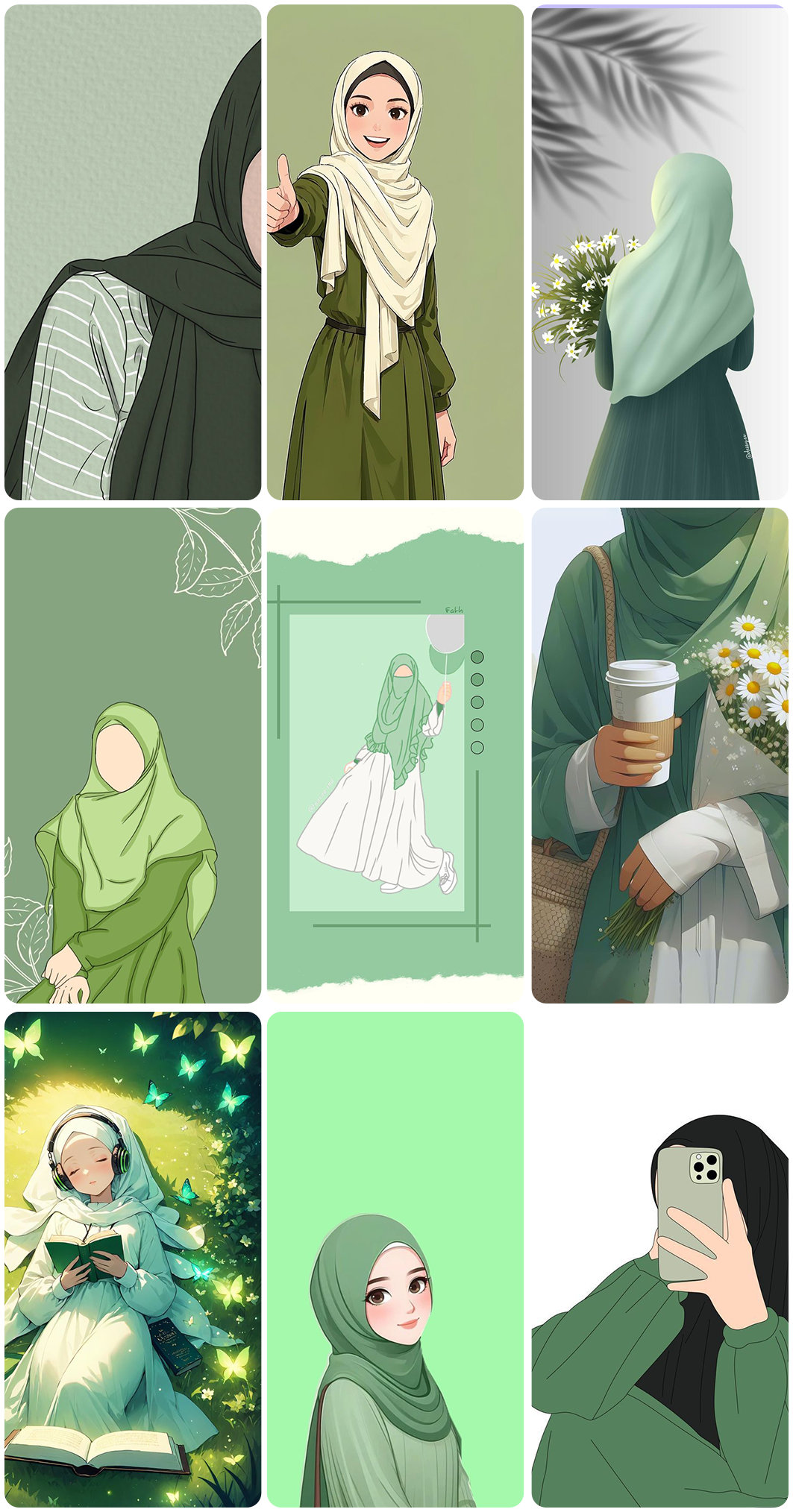 اسکرین شات 6 برنامه Hijab Wallpapers & Islamic