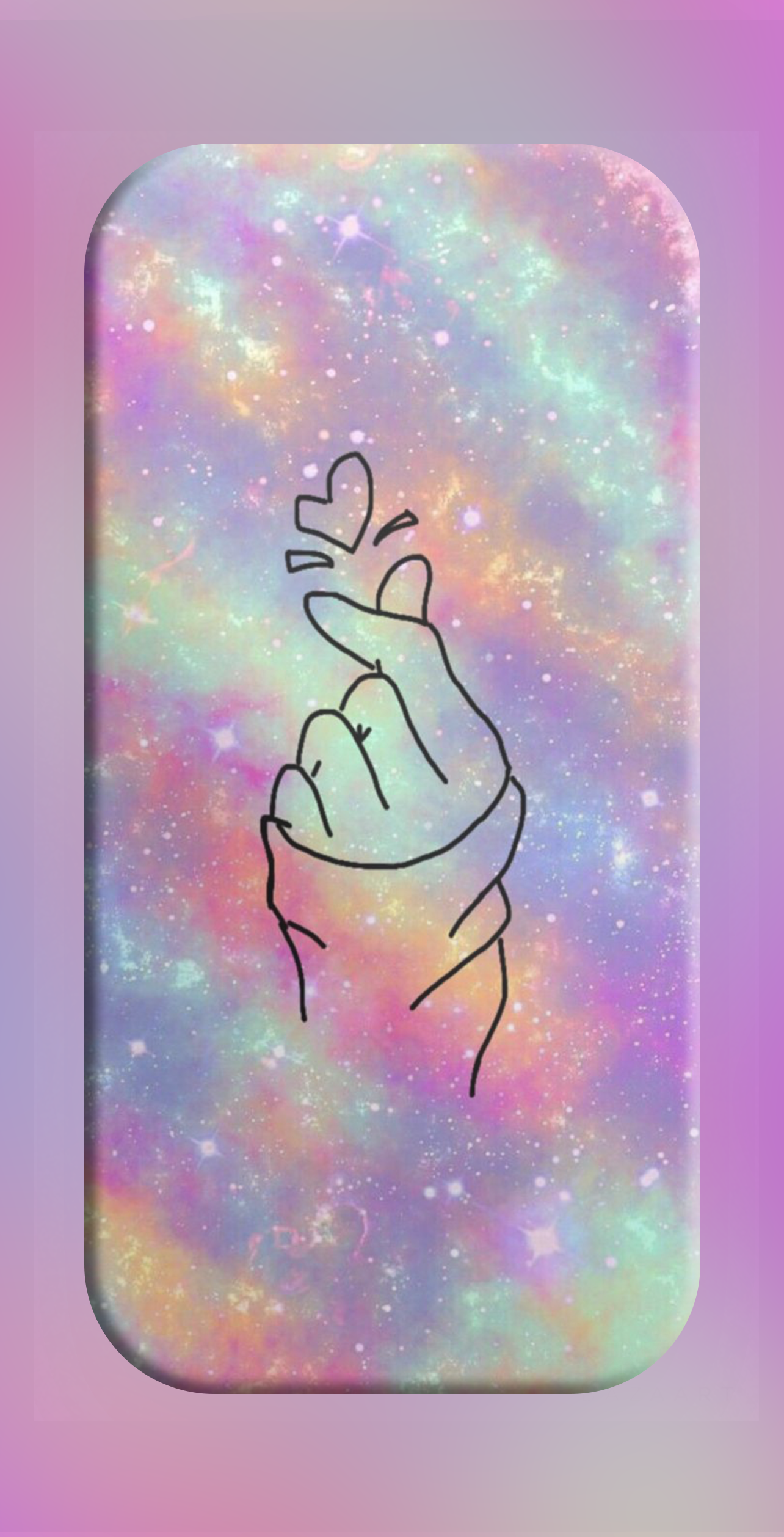 اسکرین شات 1 برنامه Finger Heart Wallpaper