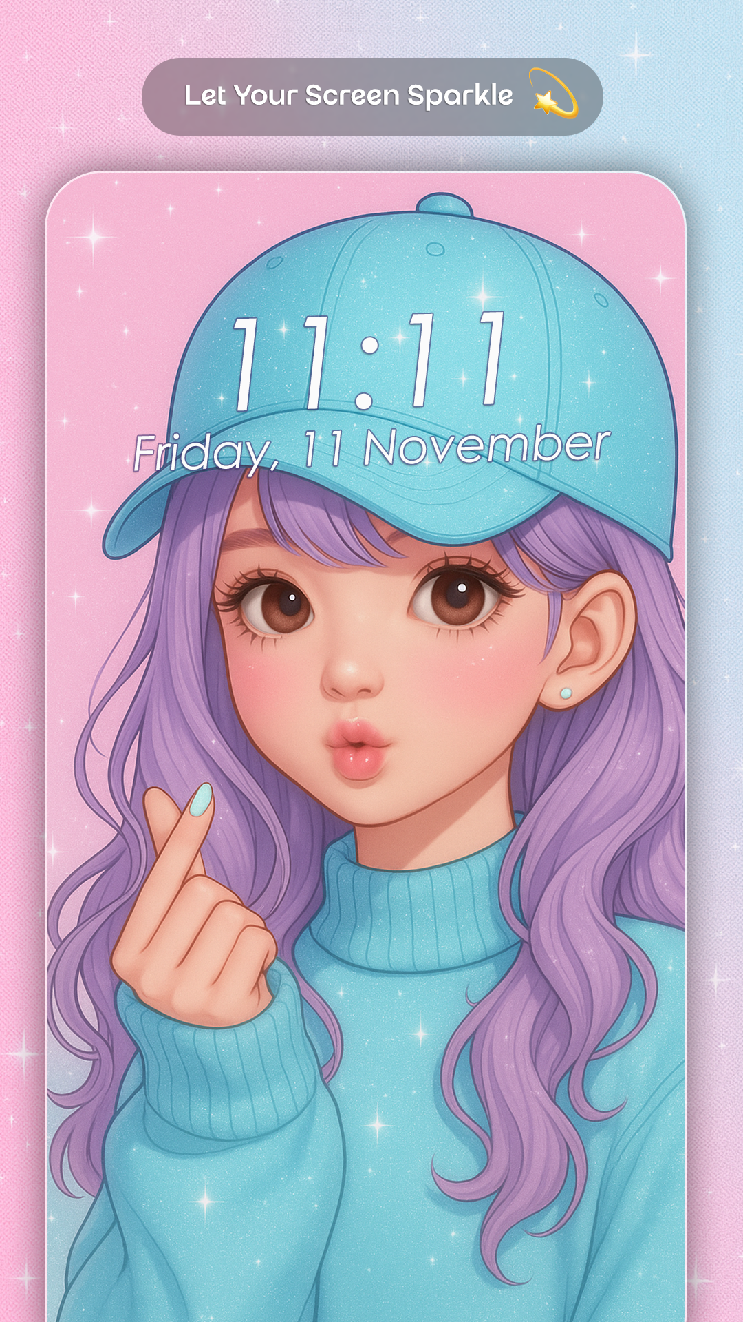 اسکرین شات 3 برنامه Cute Girly Wallpaper Aesthetic