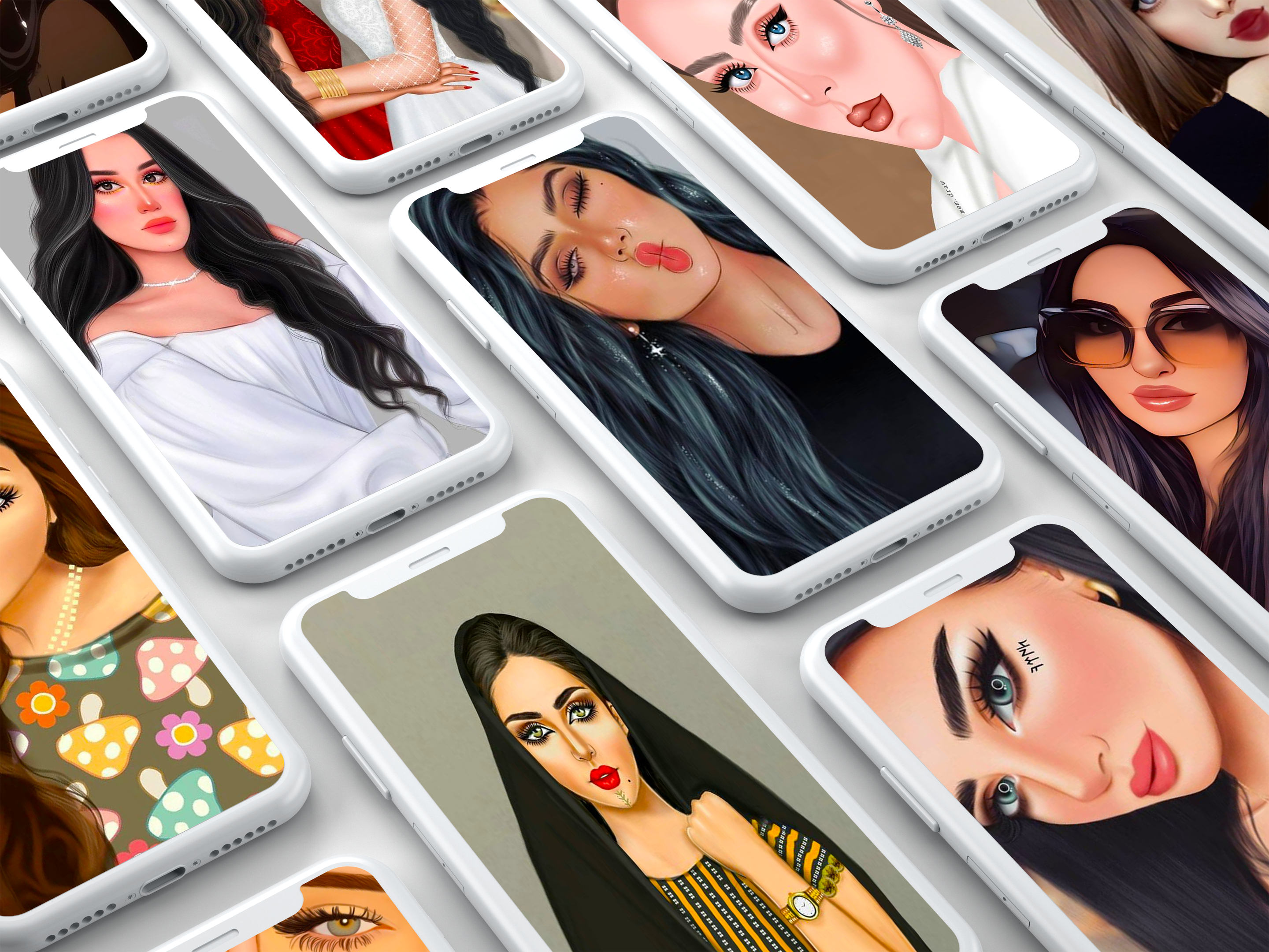 اسکرین شات 1 برنامه Girly M: Cute Beauty Wallpaper