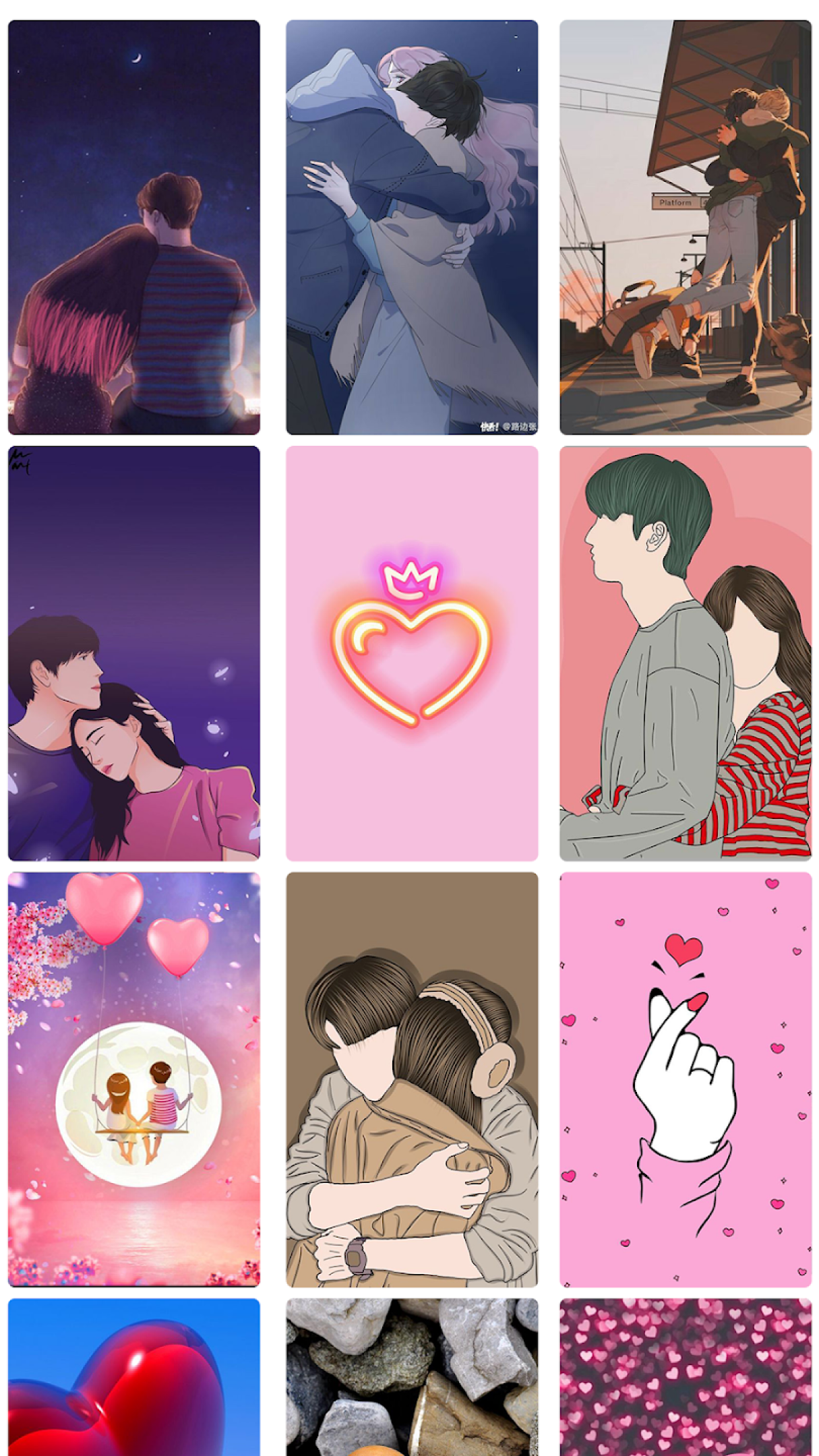 اسکرین شات 1 برنامه Love Wallpapers