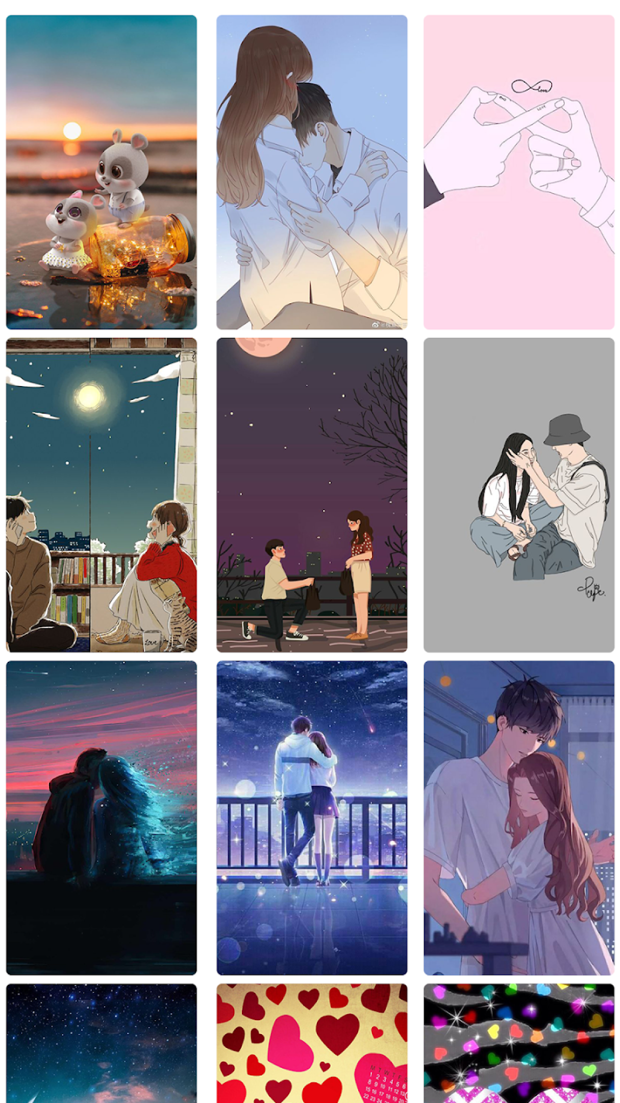 اسکرین شات 6 برنامه Love Wallpapers
