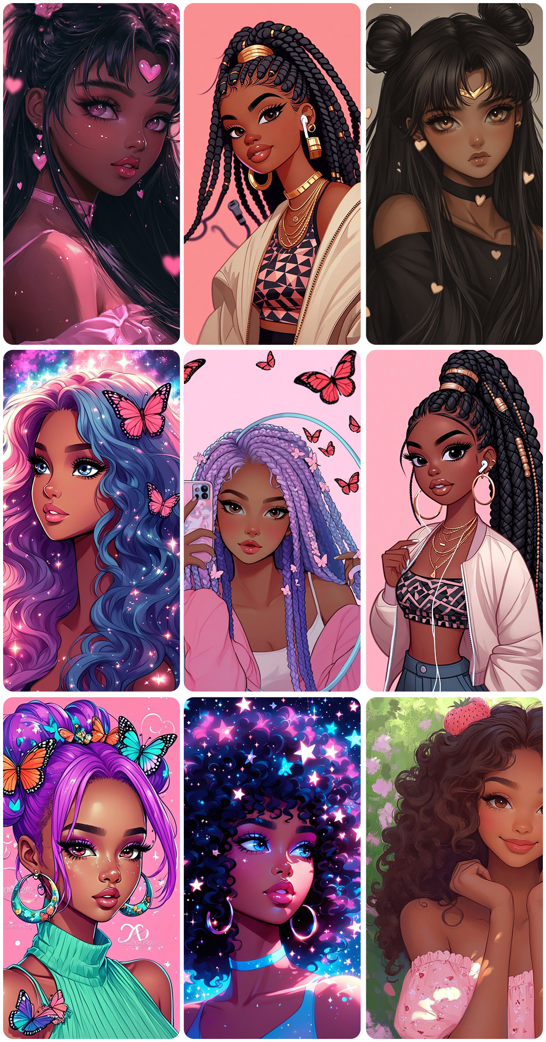 اسکرین شات 1 برنامه Melanin aesthetic wallpapers