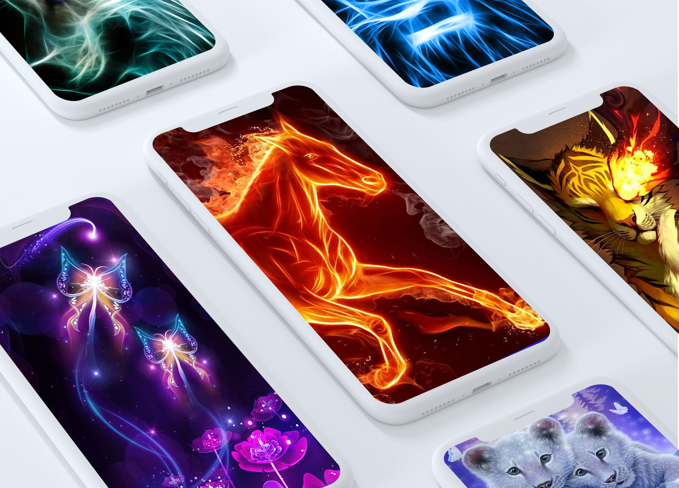 اسکرین شات 5 برنامه Neon Animals Wallpapers