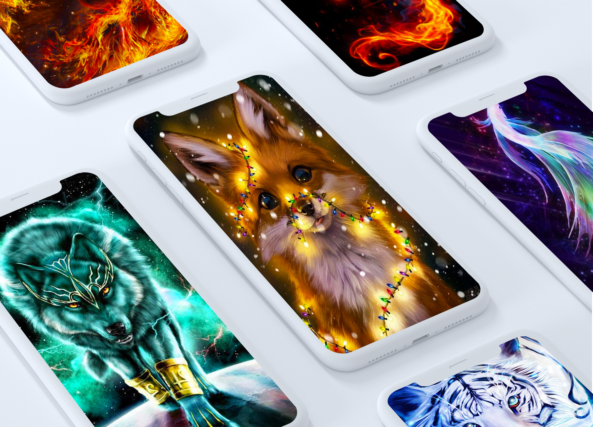 اسکرین شات 4 برنامه Neon Animals Wallpapers