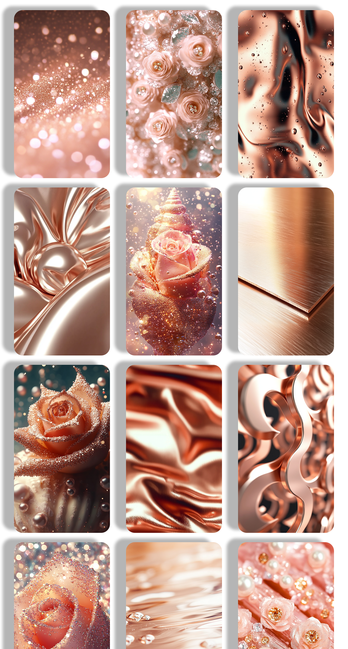 اسکرین شات 7 برنامه Rose Gold Wallpaper
