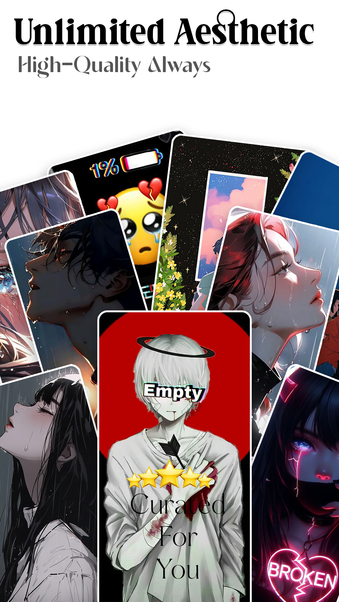 اسکرین شات 2 برنامه Sad Anime Wallpaper