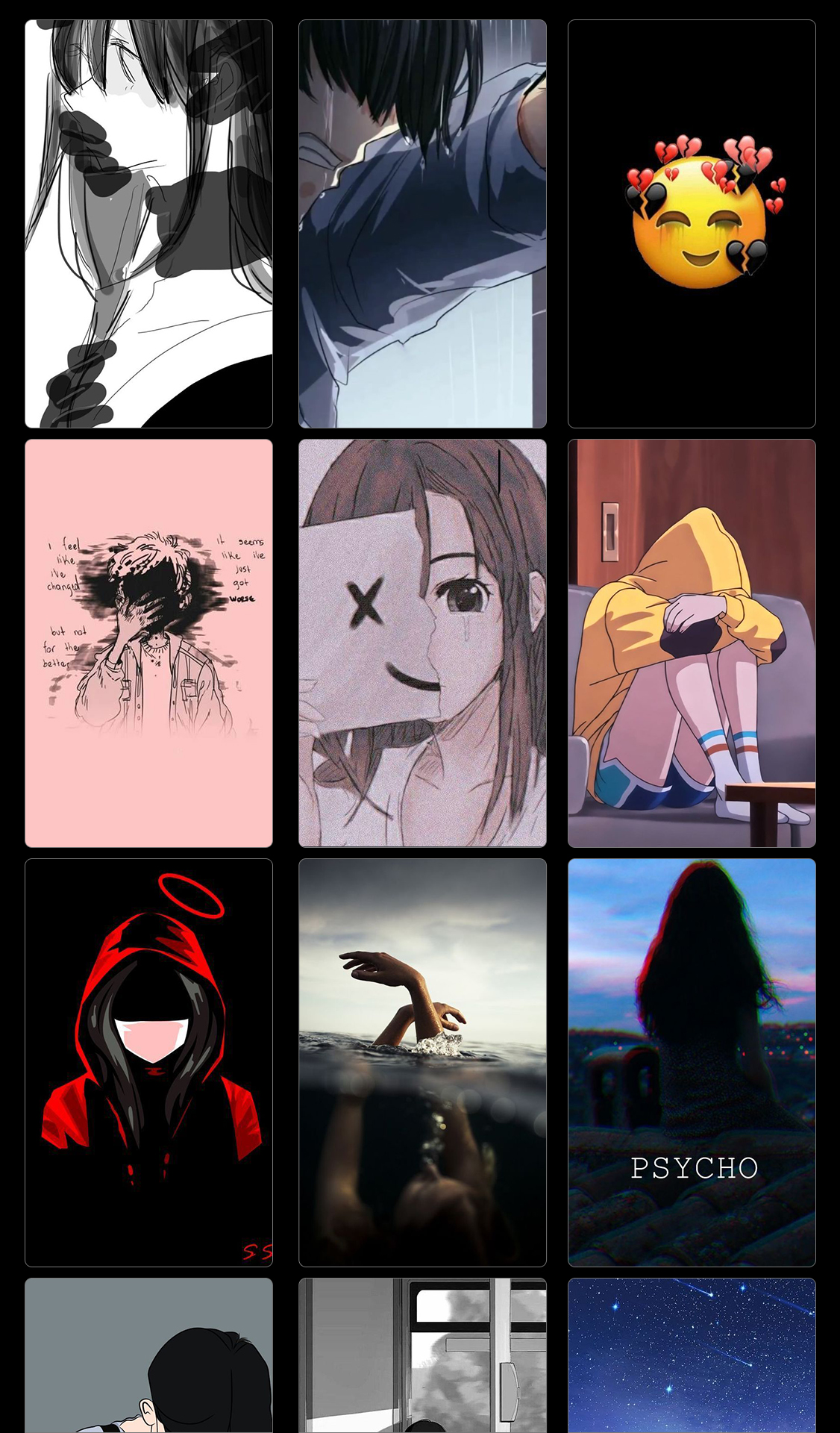 اسکرین شات 4 برنامه Sad Wallpaper