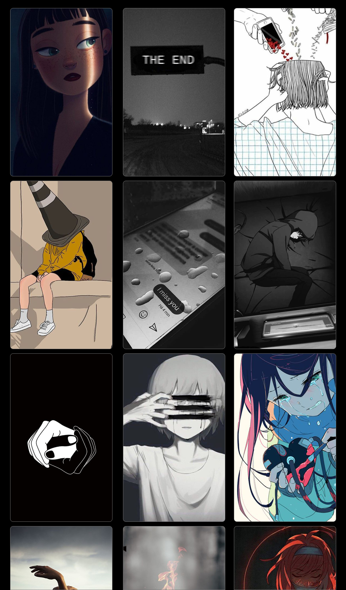 اسکرین شات 1 برنامه Sad Wallpaper