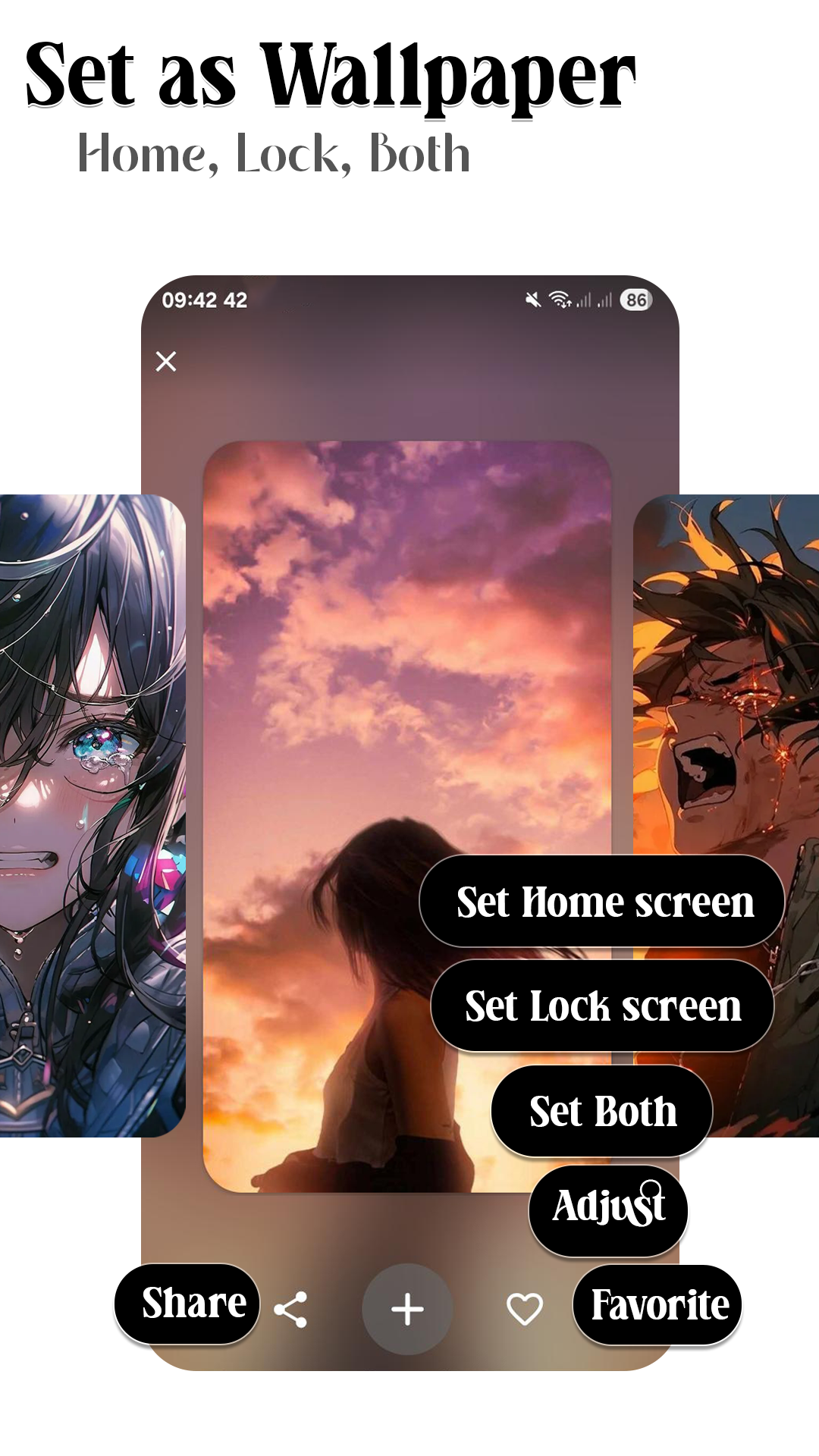 اسکرین شات 6 برنامه Sad Anime Wallpaper