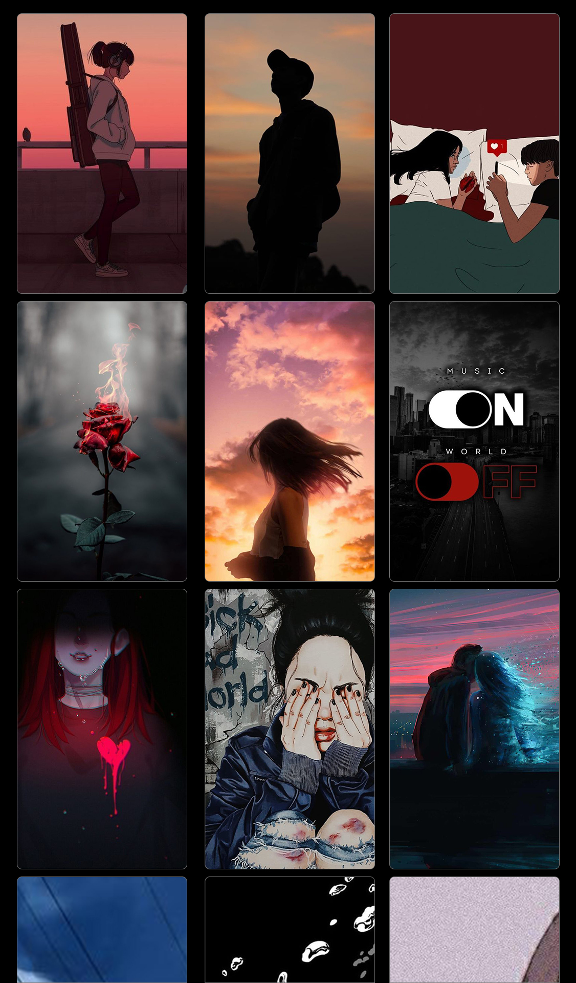 اسکرین شات 6 برنامه Sad Wallpaper