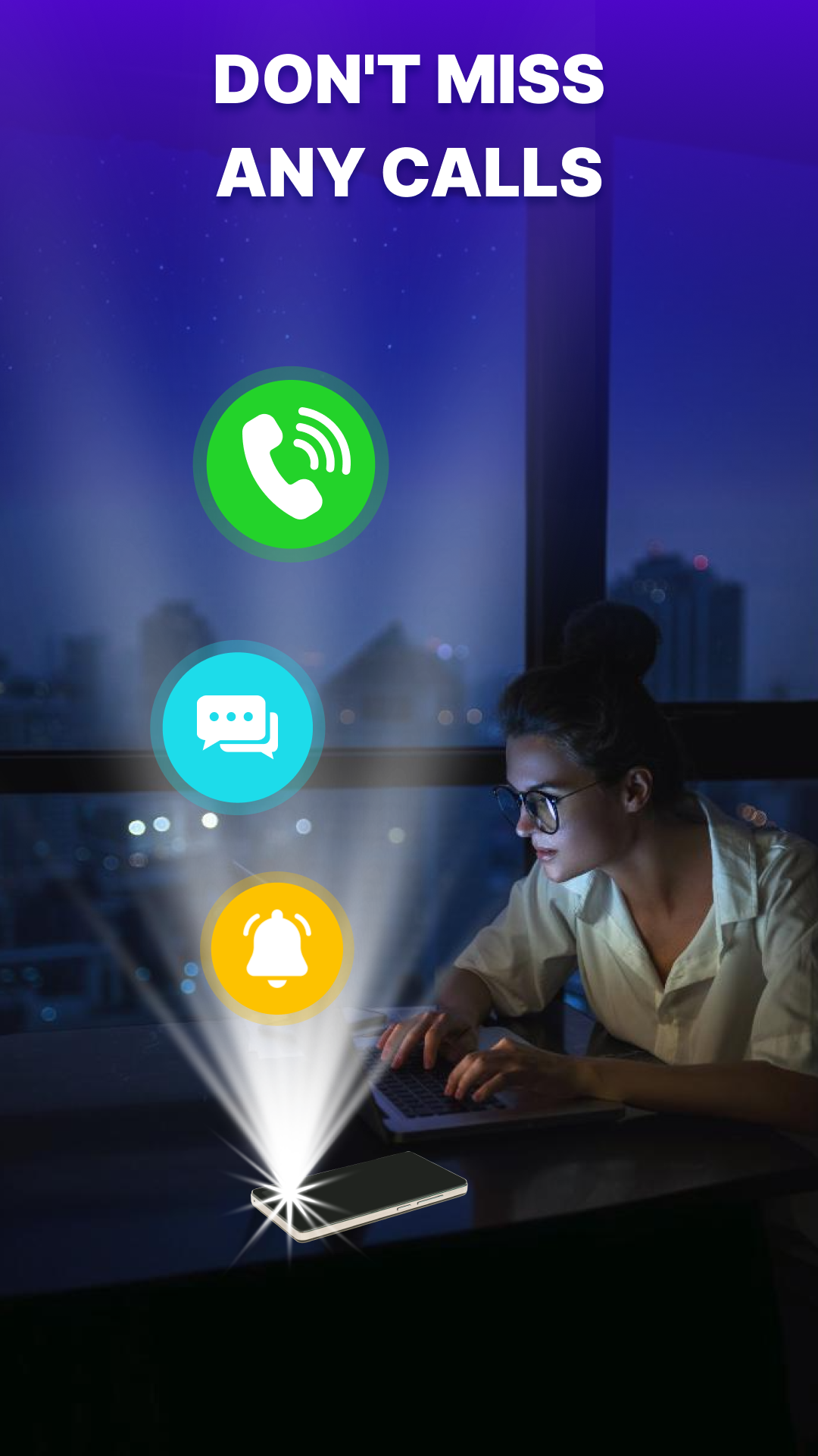 اسکرین شات 2 برنامه Flash Alert & LED Flashlight