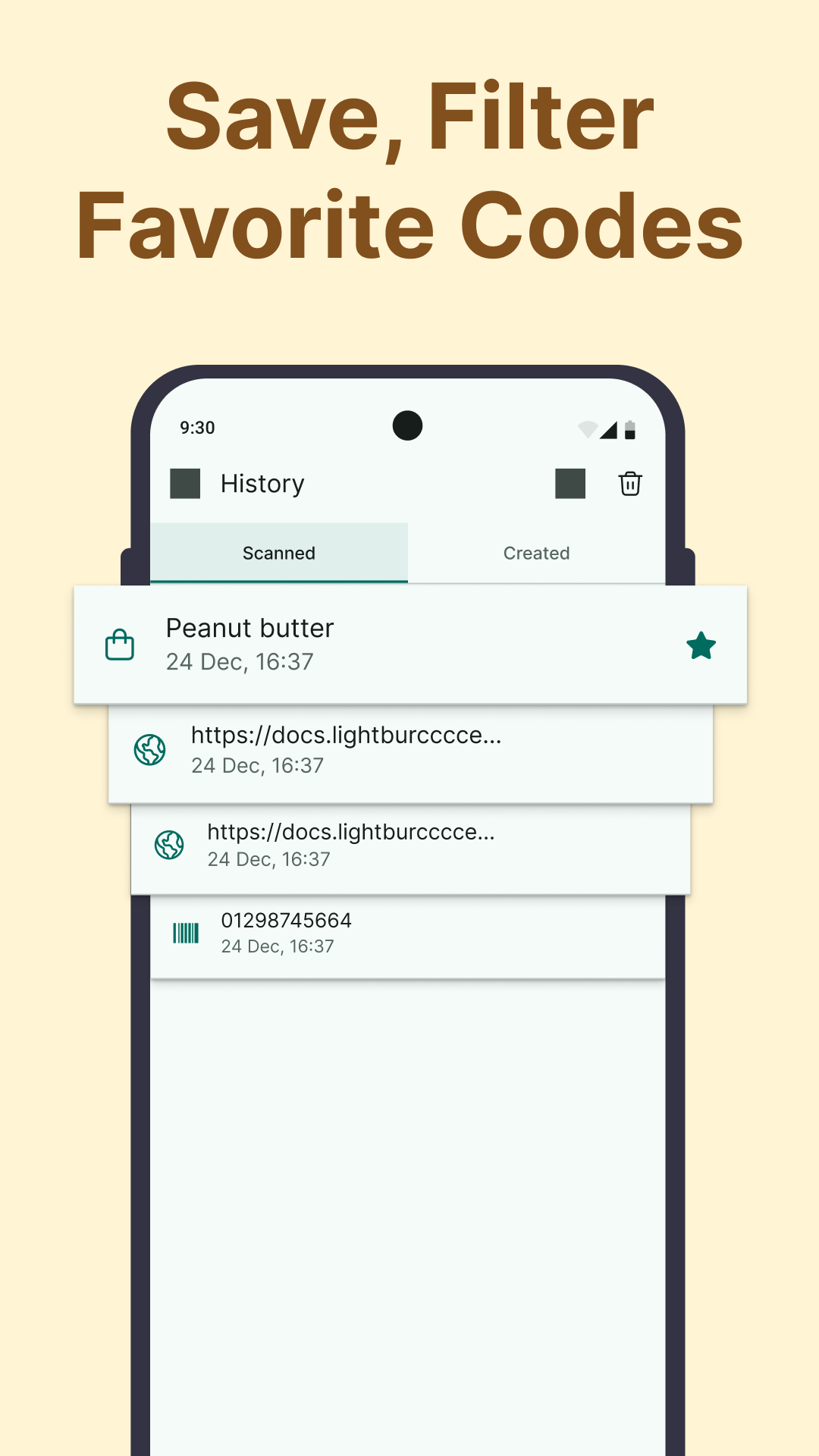 اسکرین شات 5 برنامه QR Code & Barcode Scanner
