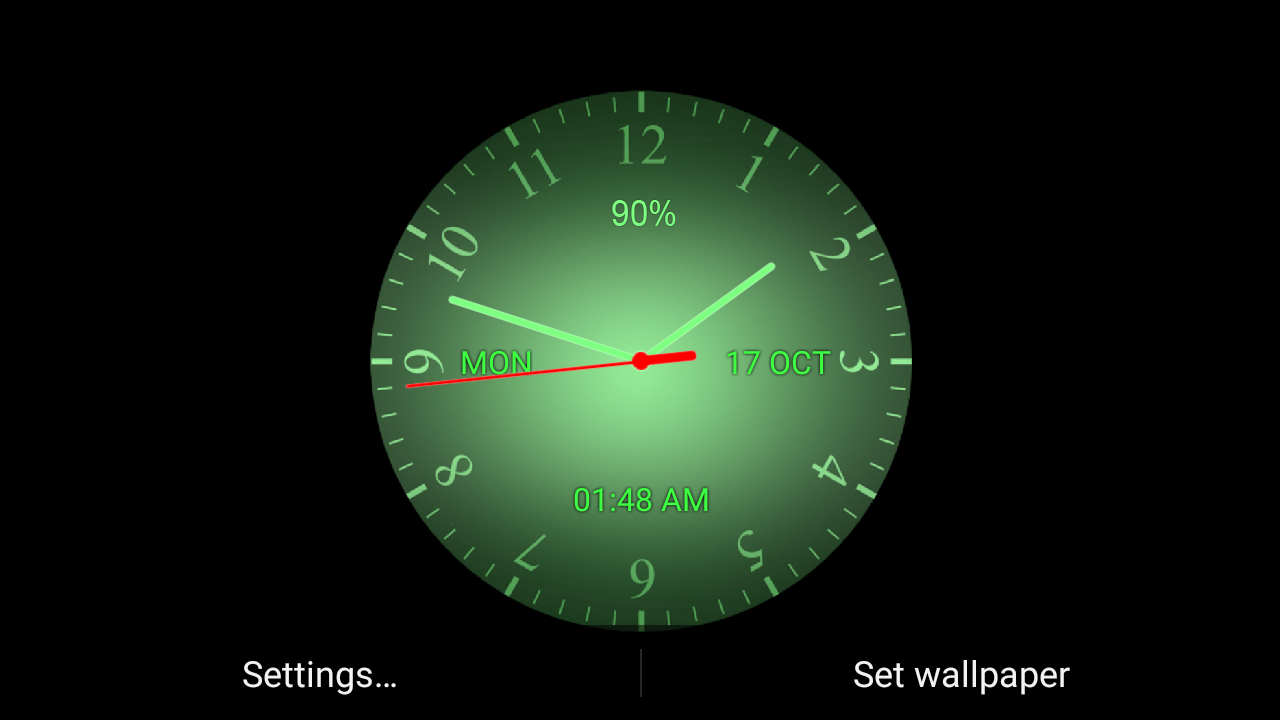 اسکرین شات 8 برنامه Analog clock Live WP