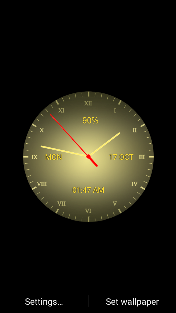 اسکرین شات 3 برنامه Analog clock Live WP