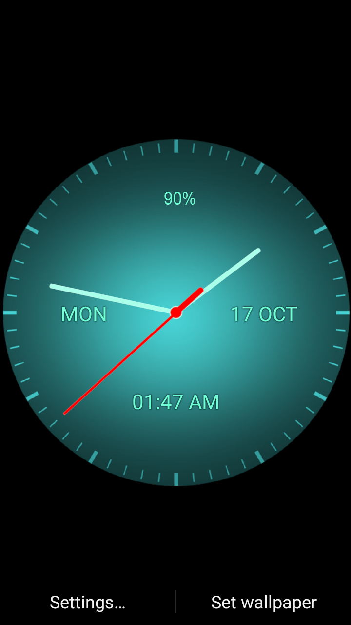 اسکرین شات 5 برنامه Analog clock Live WP
