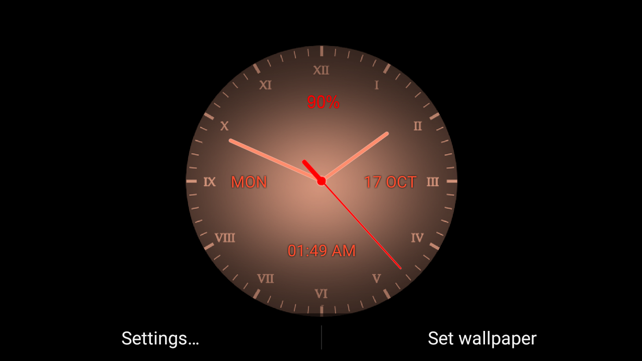 اسکرین شات 6 برنامه Analog clock Live WP