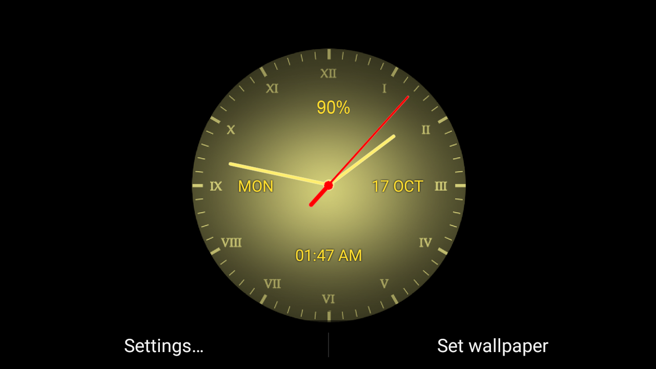 اسکرین شات 4 برنامه Analog clock Live WP