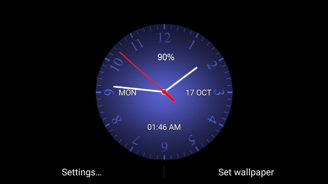 اسکرین شات 2 برنامه Analog clock Live WP