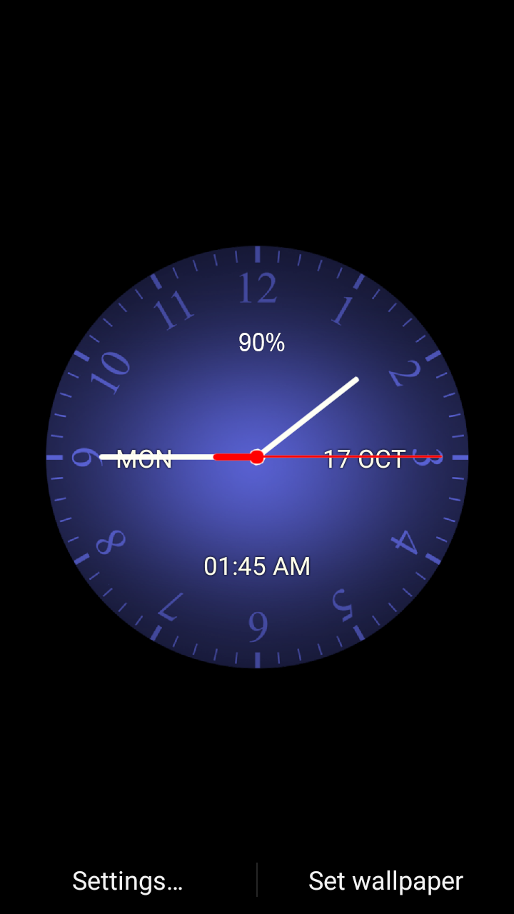 اسکرین شات 1 برنامه Analog clock Live WP