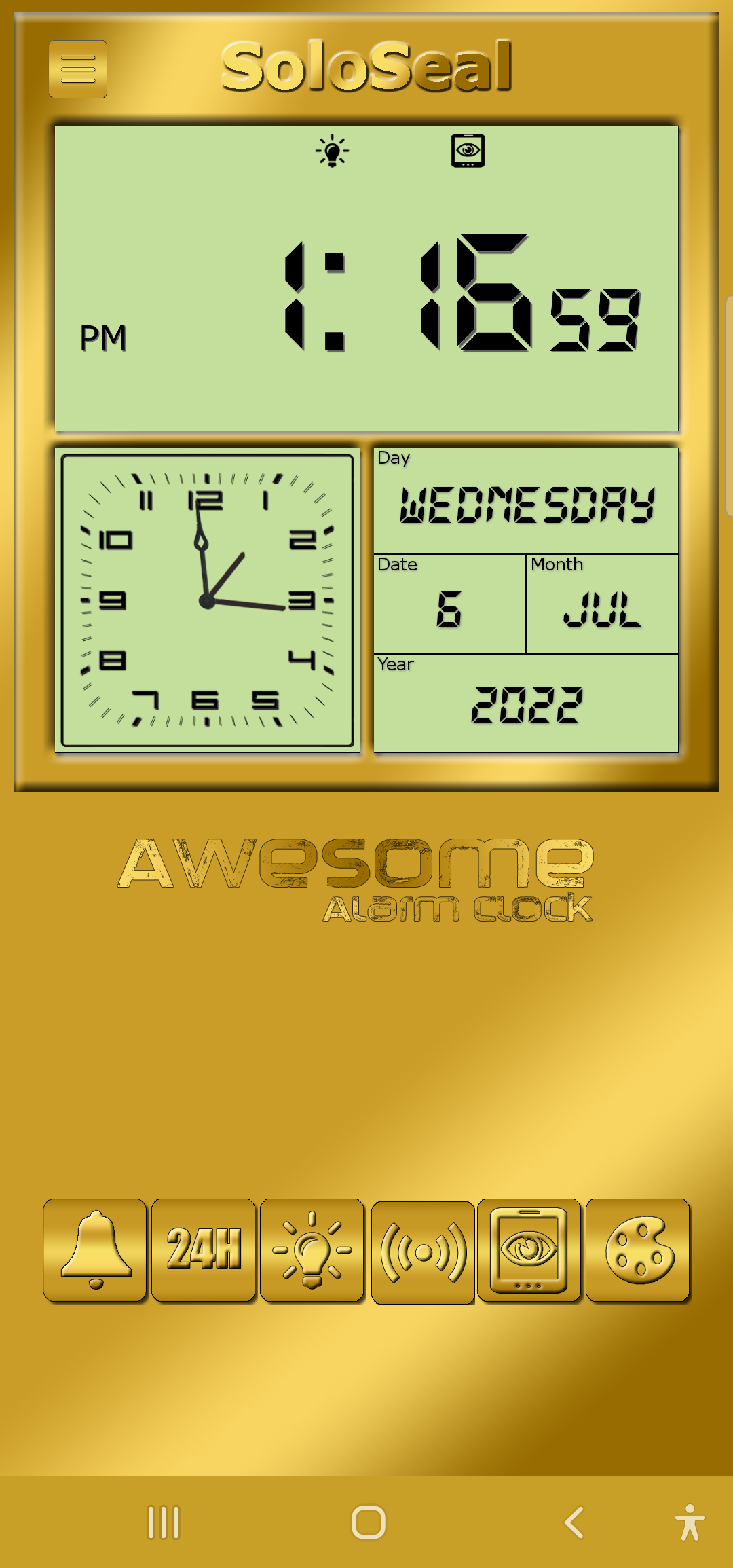 اسکرین شات 1 برنامه Awesome Alarm Clock