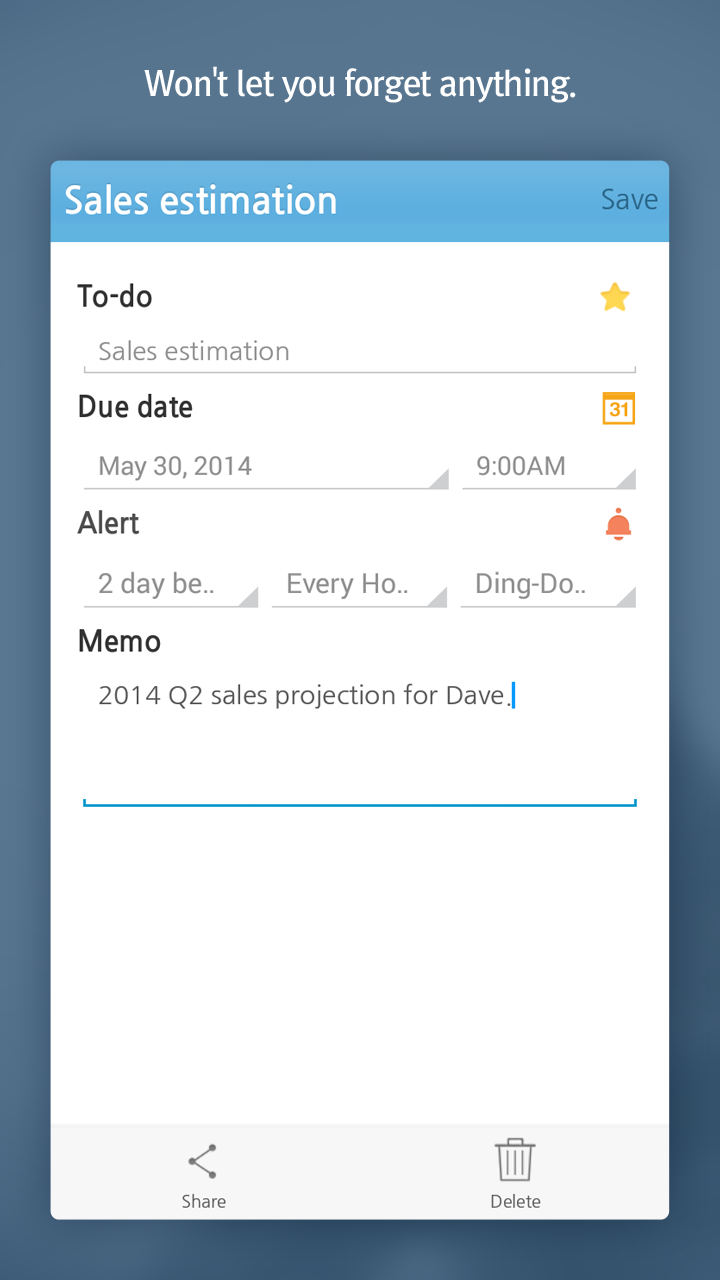 اسکرین شات 2 برنامه SomTodo - Task/To-do widget