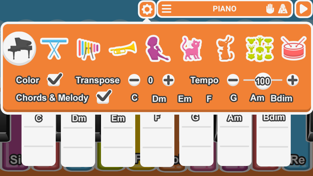 اسکرین شات 3 برنامه Kids Piano