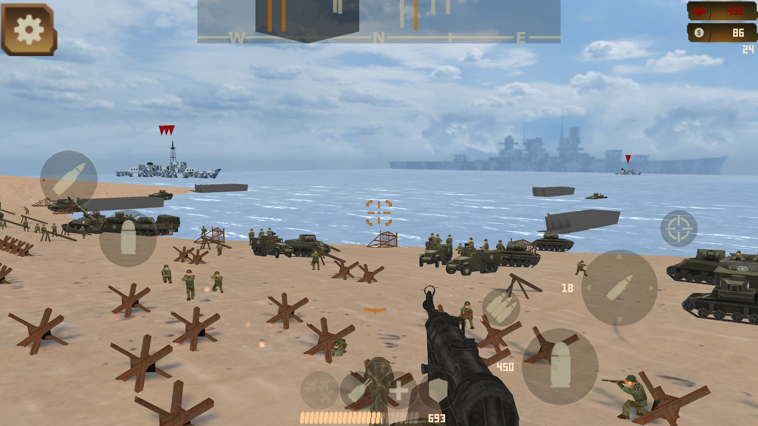 اسکرین شات 1 بازی Beach Defense: WW2 D-Day