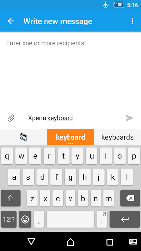 اسکرین شات 1 برنامه Xperia Keyboard